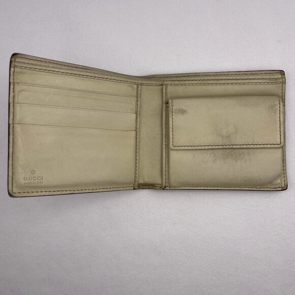 Gucci Ivory Monogram Leather Bifold Wallet - Picture 4 of 12